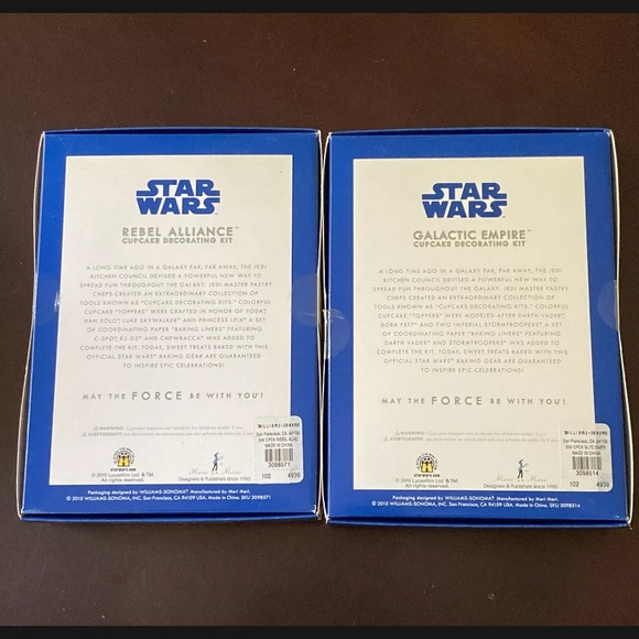 Williams-Sonoma STAR WARS Rebel Alliance Galactic Empire Cupcake Decorating Kits - Picture 3 of 4